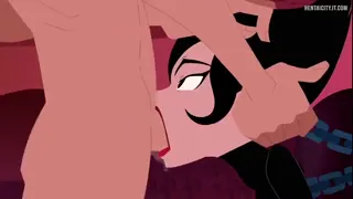 Cock Sucker Ashi Gives Hot Blowjob to Samurai Jack