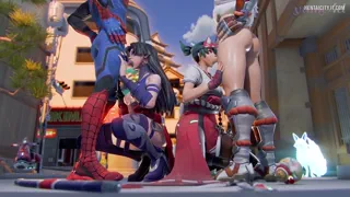 Kiriko helping another slut after a game (Yume4d)