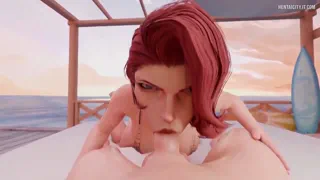 Black Widow Beach Blowjob (Secazz)