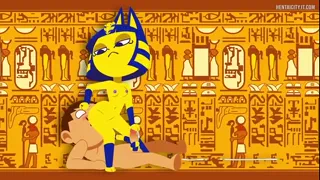 Zone Ankha - Cartoon Pharoa anal rides human cock
