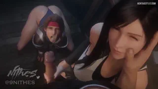 Final Fantasy Hentai - Tifa Lockhart Handjob to Facial on Jessie Face [Jessie] [Nithes]