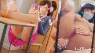 D.va got Caught Anal Dildo Massive Toy