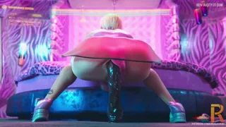 Judy Alvarez Bimbo Huge Dildo Masturbation [Rigid3D]