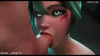 Kiriko Face Fuck 3D Anime Girl in Seducing Lewd Moment