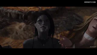 Three Hotties Share a Big Girl Cock Anal Fingering  [Skyrim]