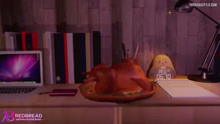 Thick Asian Hentai River Spent Christmas in Dorm (Red Bread) [2025 Christmas Special]