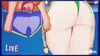 Sexy fantasy girls have rough implied cartoon sex animation