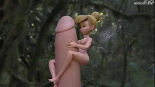 Horny Tinkerbell Licking Big Dick