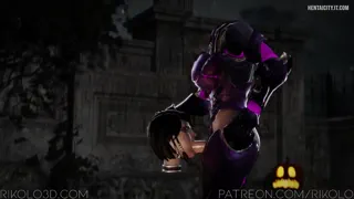 3D Futanari Dullahan Pharah Headless Deepthroat [Rikolo]
