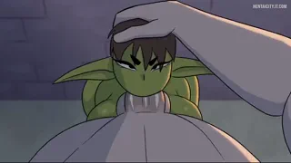 Mommy goblin sucking a dick