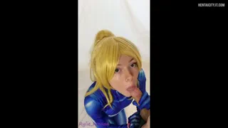 Zero suit samus blowjob (Rylierowan) [Metroid]