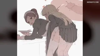 Innocent and submissive Futa locked away in a tower for her ‘affliction’. The queen hires some very handsy maids to help take care of her daughter~