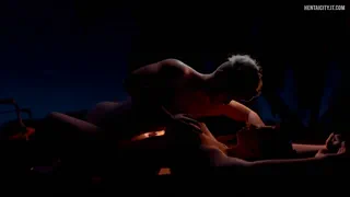 Doing it under the starlit skies: Megan (Cus) [Stranded &amp; Naked]