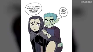 Raven taking different beast cock (Wolfram) [Teen Titans]