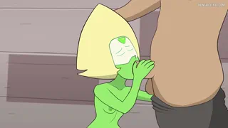 Forcing it down peridot's tight throat (Freako)