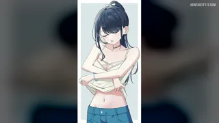 Hiori Kazano undressing because the heat: artist きぬとうふ