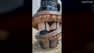 Japanese cosplayer attacked by tentacles