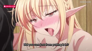 Blonde Elf Eats Cum and Creampie