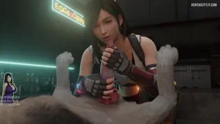 Tifa's lips wrapped tight around throbbing dog dick (Fallencaelus) [Finalfantasy]