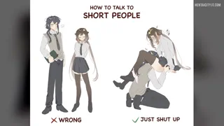 The proper way to talk to short people