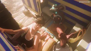 Tracer &amp; Sombra at the beach glory hole