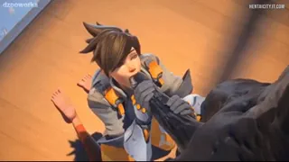 Venom is giving a brutal fuck to Tracer (Dzooworks)