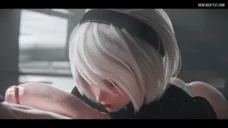 2B Blowjob [Nier Automata] (Miwo3x)