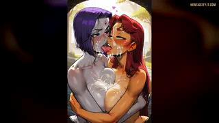 You think they are just teammates? Watching Raven &amp; Starfire kiss in secret completely changed how I see them living together