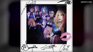 K/DA girls night. Akali, Evelynn, Seraphine, Kai'sa and Ahri (Iidssm)