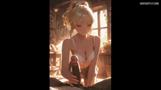 Blonde Pays Bill with Dripping Cunt (Audio)