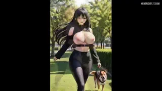 In Japan we walk our dogs topless for bouncing in the nature to balance the earthquakes daily