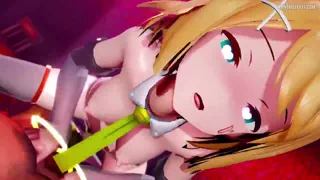 Kagamine Rin going xrazy over cock (Kemkem) [Vocaloid]