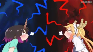Dragon Maid Foot Tickle Scene with cartoon sound effects