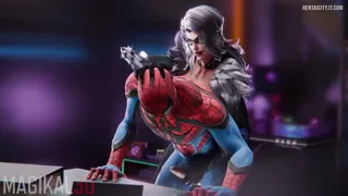 [Marvel Rivals] Black Cat Drains Spider-Man's Cock - Animation by (Magikal3d)