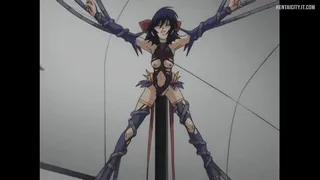 After getting all my holes raped by all the depraved men in town, they impaled me on a thick rod to show off their work