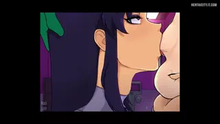 Blackfire Blowjob GIFS Hentai [Teen Titans]