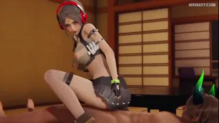 Uncensored Busty 3d babe rides on the dick of a demon incubus