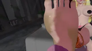 Licking a Princess' feet in VR & non-VR [Femdom-verse Isekai #3]