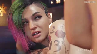 V and Judy Alvarez Lesbian Creampie [Cyberpunk2077]