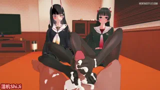 Demon Noshiro and Sakawa Footjob [Azur Lane]