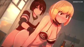 Bouncing hangers rough anal punishment