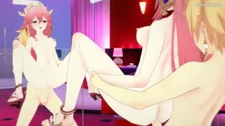 Yae Standing doggy anal creampie