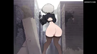 2B shaking it (Gurumo)