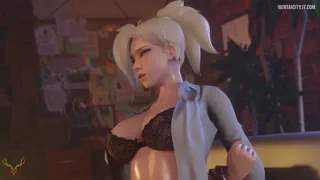 Mercy creampied by Pharah in reverse cowgirl (Artist:nyx) [Overwatch]