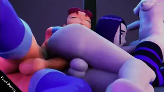 Starfire, The Raven and Jinx are having a threesome (Pixelperry)