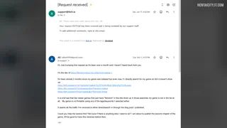 Itch.io's sad excuses for failing to show my first game in a NSFW series in search/tags