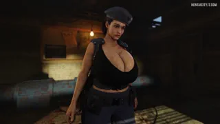 Jill Valentine stripping