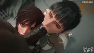 Eve and Lily munching on bbc (Madrugasfm)