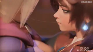 Threesome with Kiriko and Mercy (Ent_duke)