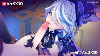 I wish there was a way that I could be more focused on teasing so I could watch him squirm and moan from the softest touches of my hand, tongue, and lips...but I just can't help but want to take him inside of my throat whenever I'm in between his legs~